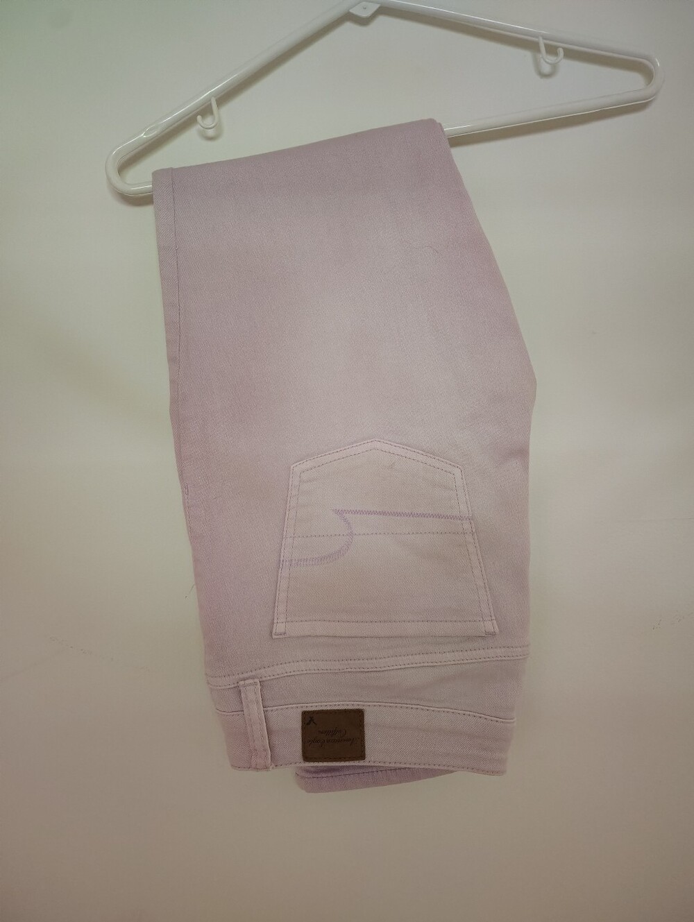 American Eagle Pink Jegging Denim Skinny Jeans Zipper Ankle Size 8 Women's L49